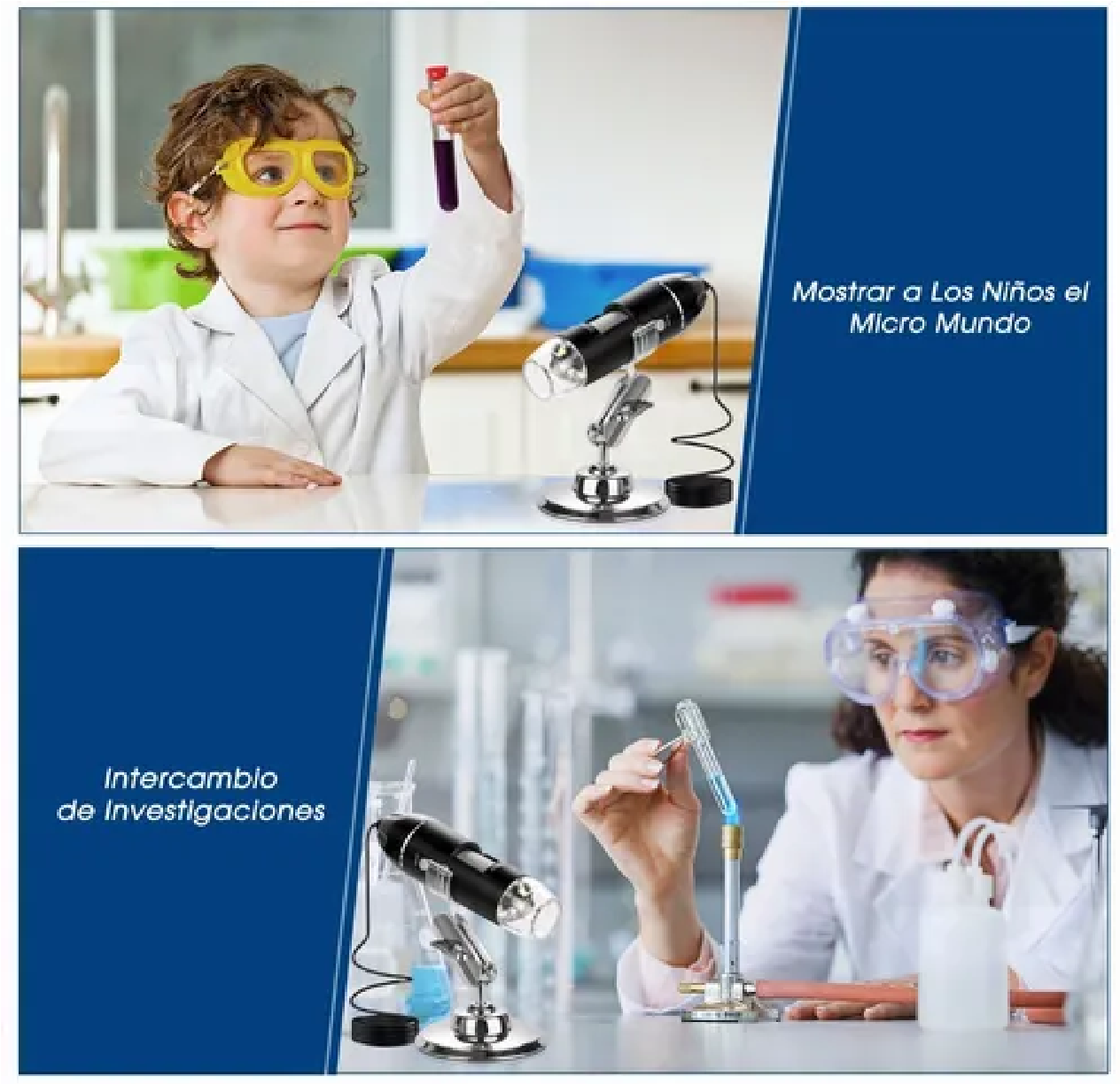 Mini Microscopio Digital Usb 1600x Zoom Optico Hd 8 Leds