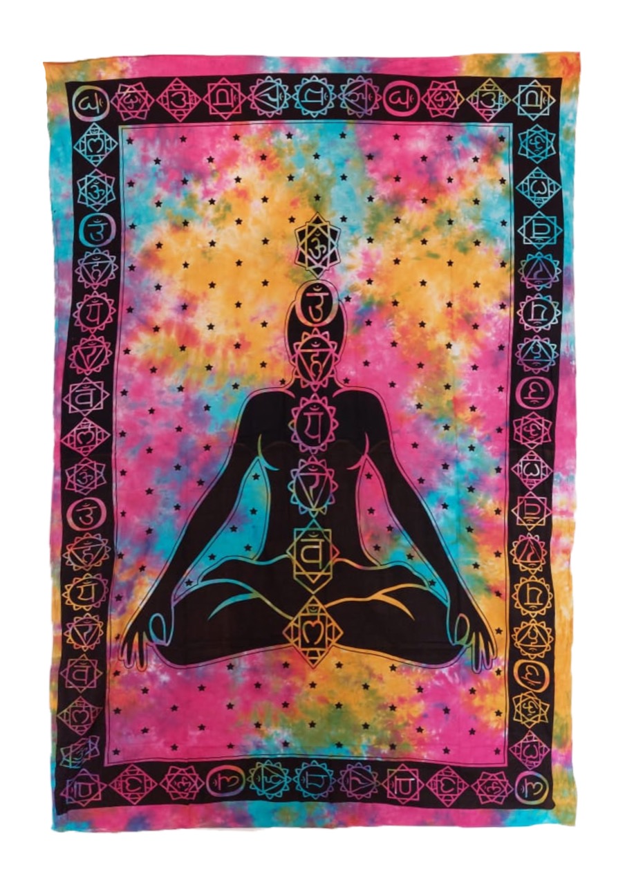 Manta curativa 100% algodón 2x1.39 Chakra meditacion
