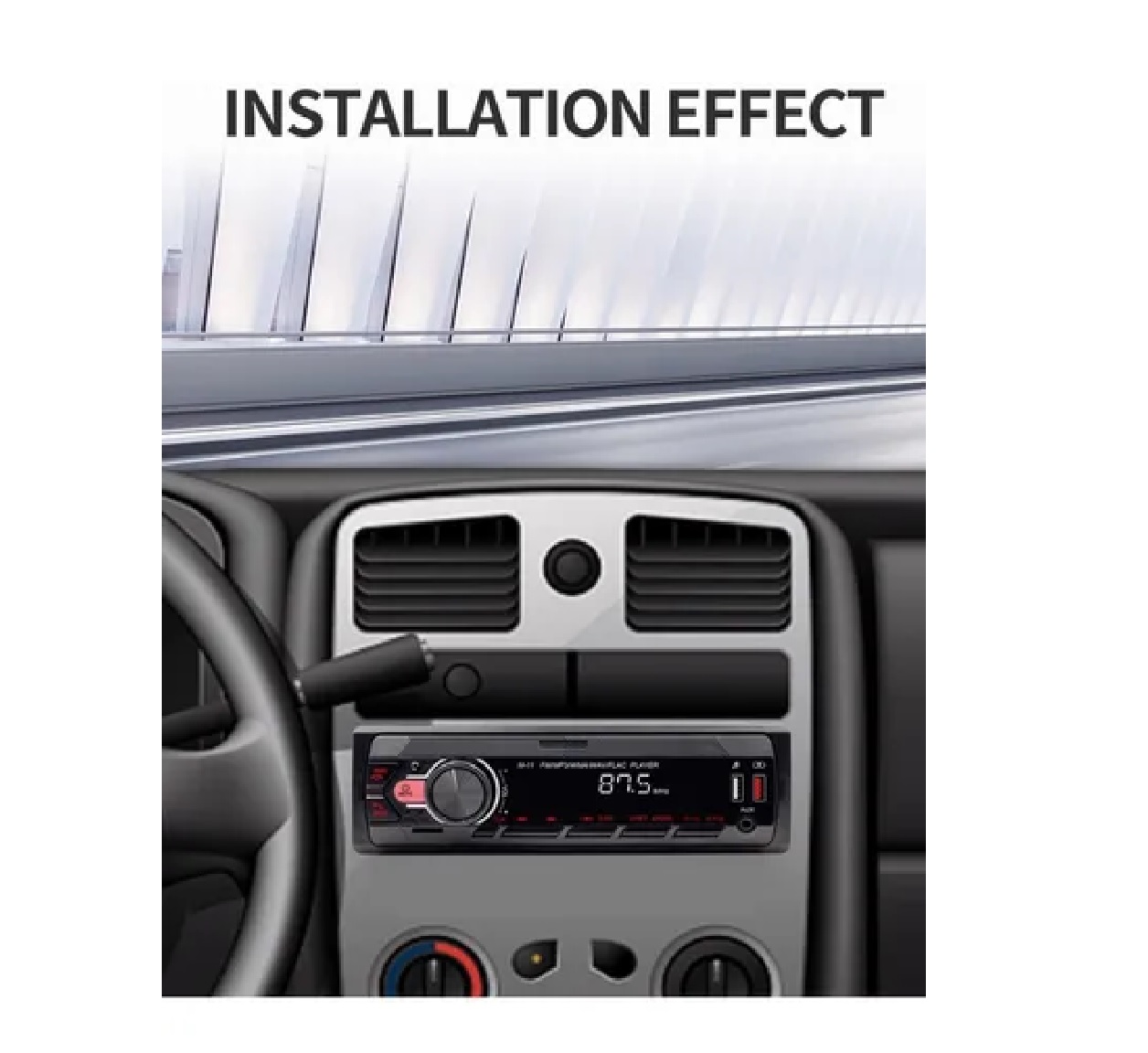 Estéreo Para Auto Fm Con Mp3 2 Usb Bluetooth