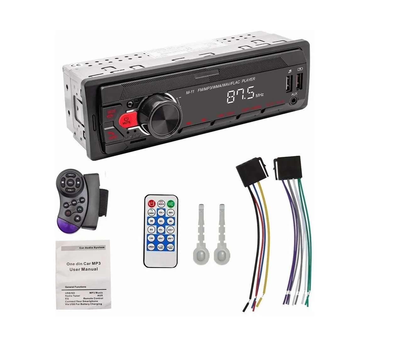 Estéreo Para Auto Fm Con Mp3 2 Usb Bluetooth