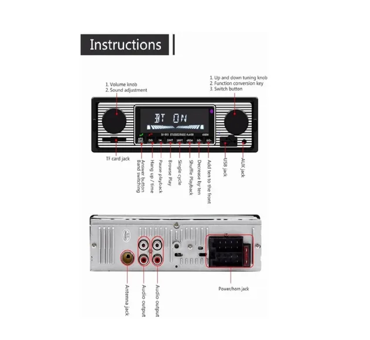 Auto Estereo Bluetooth Manos Libres Música Sin Pérdidas Usb