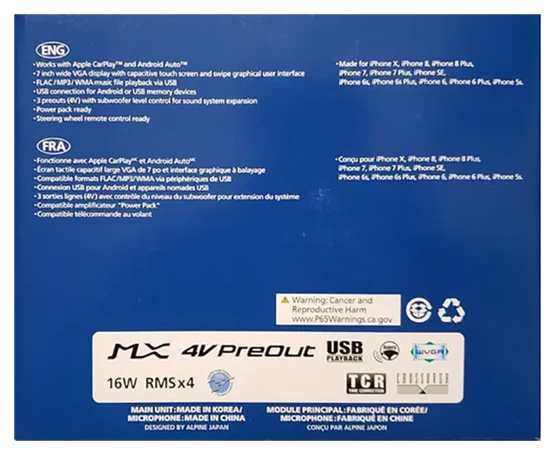 Autoestereo Alpine De Pantalla Doble Din Lxw650 Car Play New