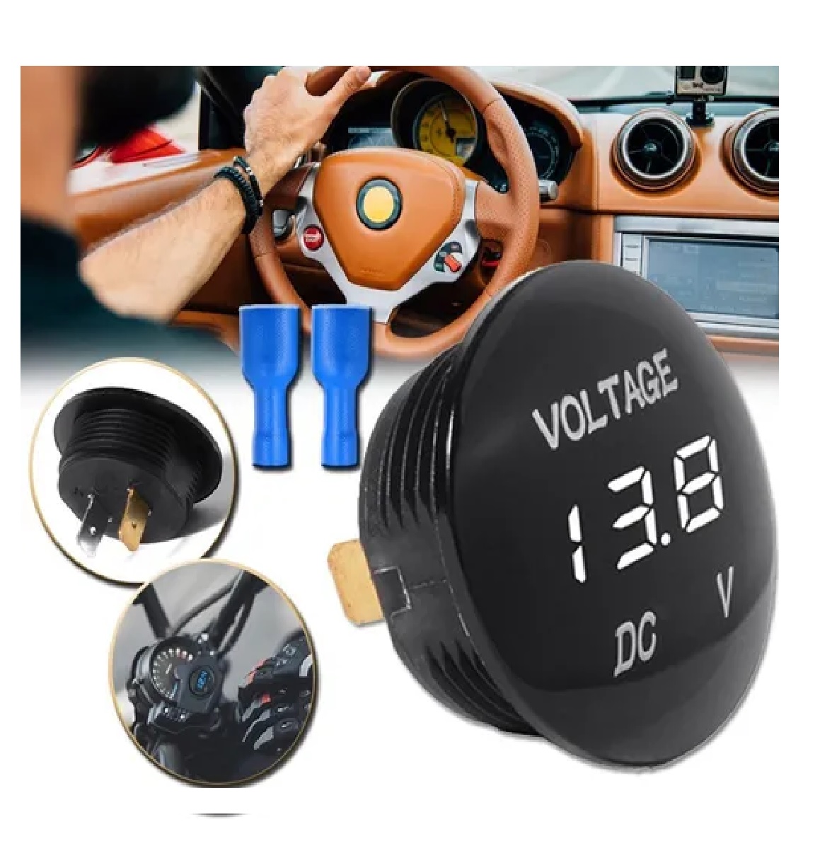 Voltímetro Digital Led Pequeño 12v Universal Indicador