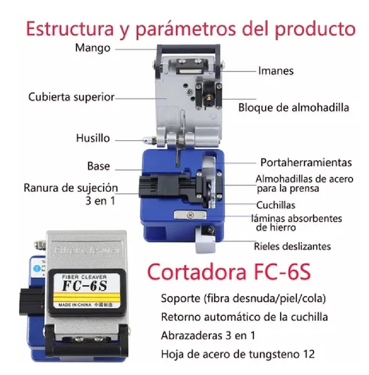 Kit De Herramientas Fibra Óptica Con Medidor De Potencia
