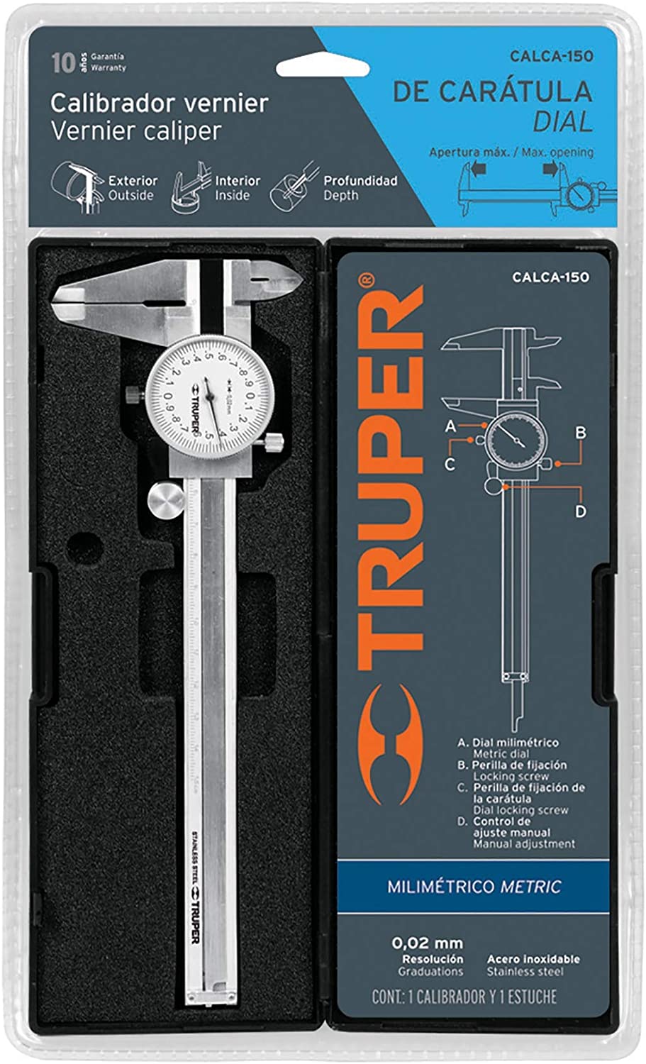 Calibrador Vernier de Caratula en mm CALCA-150