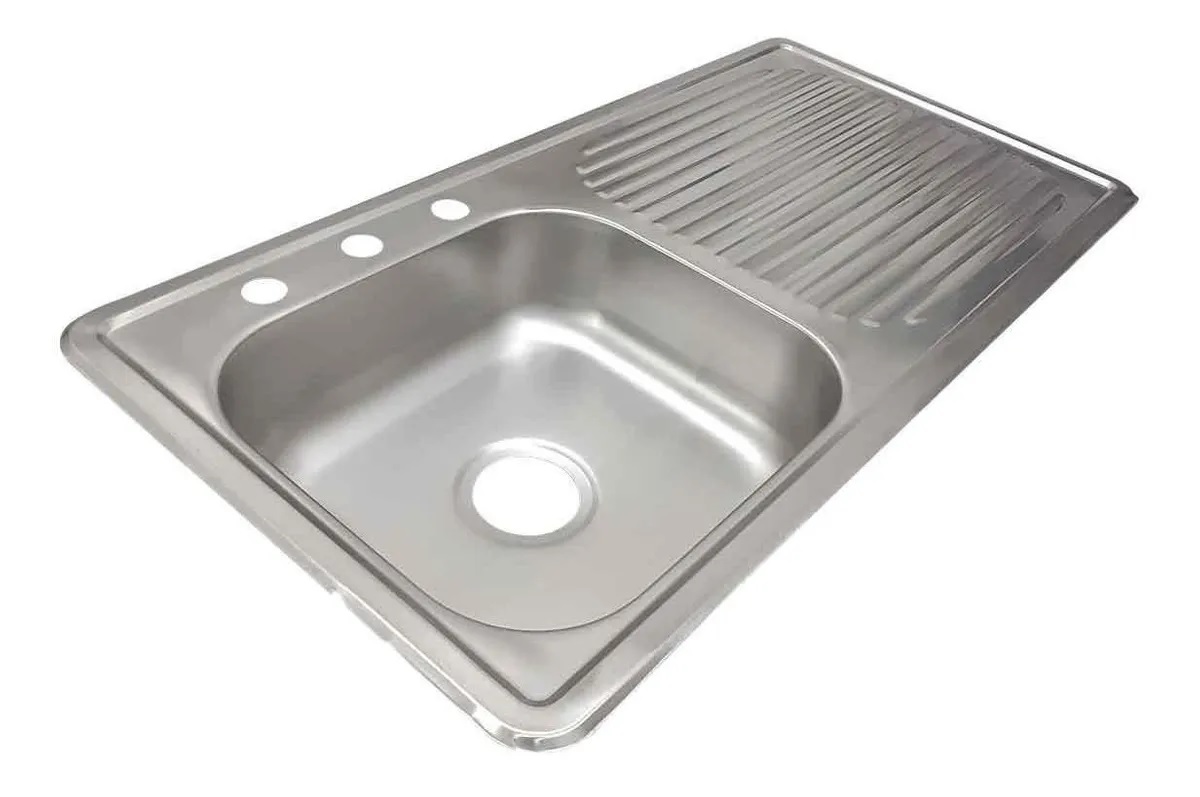 Tarja Acero Inoxidable 80 Cm X 50 Cm Izquierda O Derecha