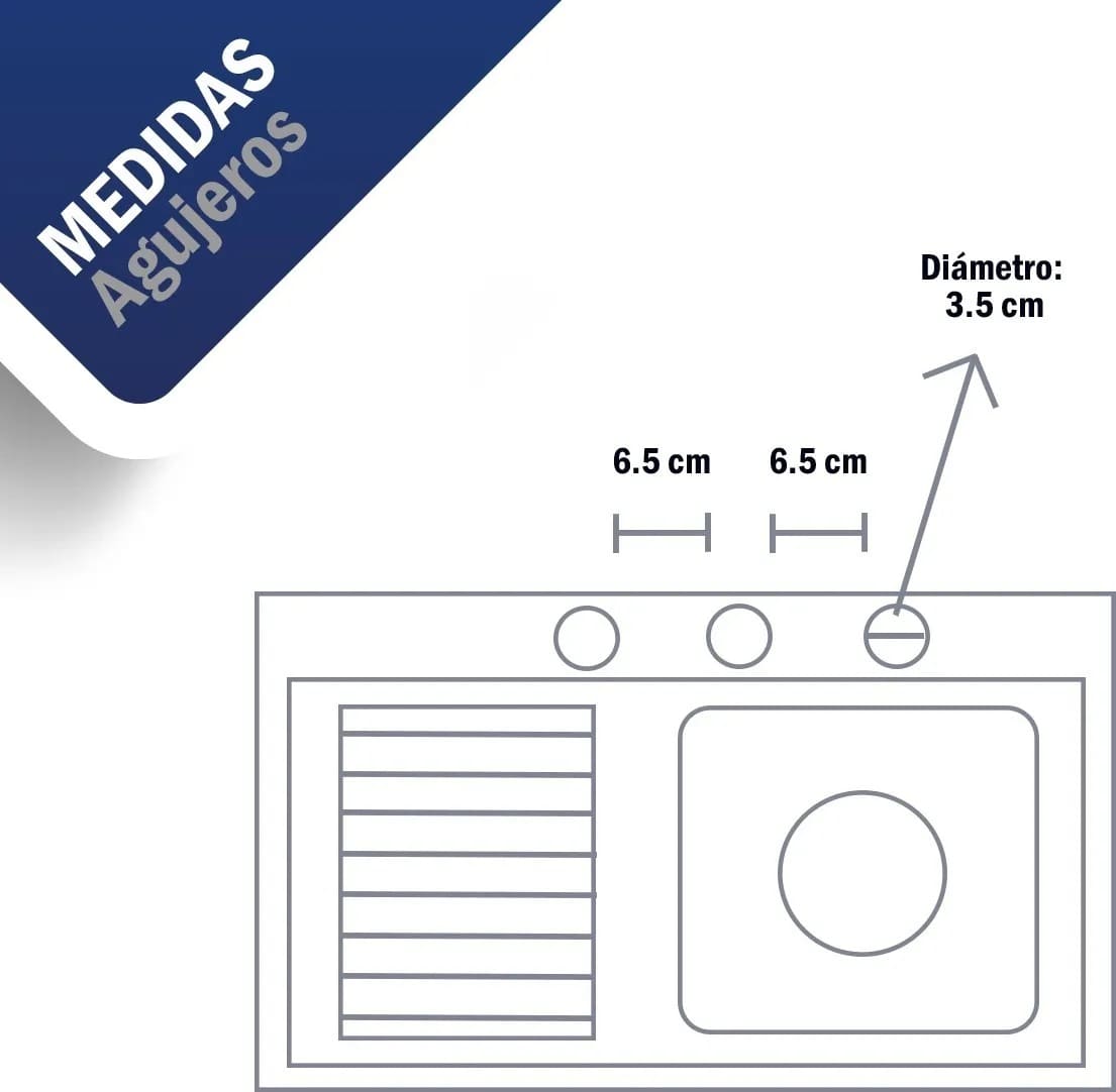 Tarja Acero Inoxidable 80 Cm X 50 Cm Izquierda O Derecha