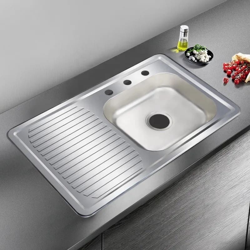 Tarja Acero Inoxidable 80 Cm X 50 Cm Izquierda O Derecha