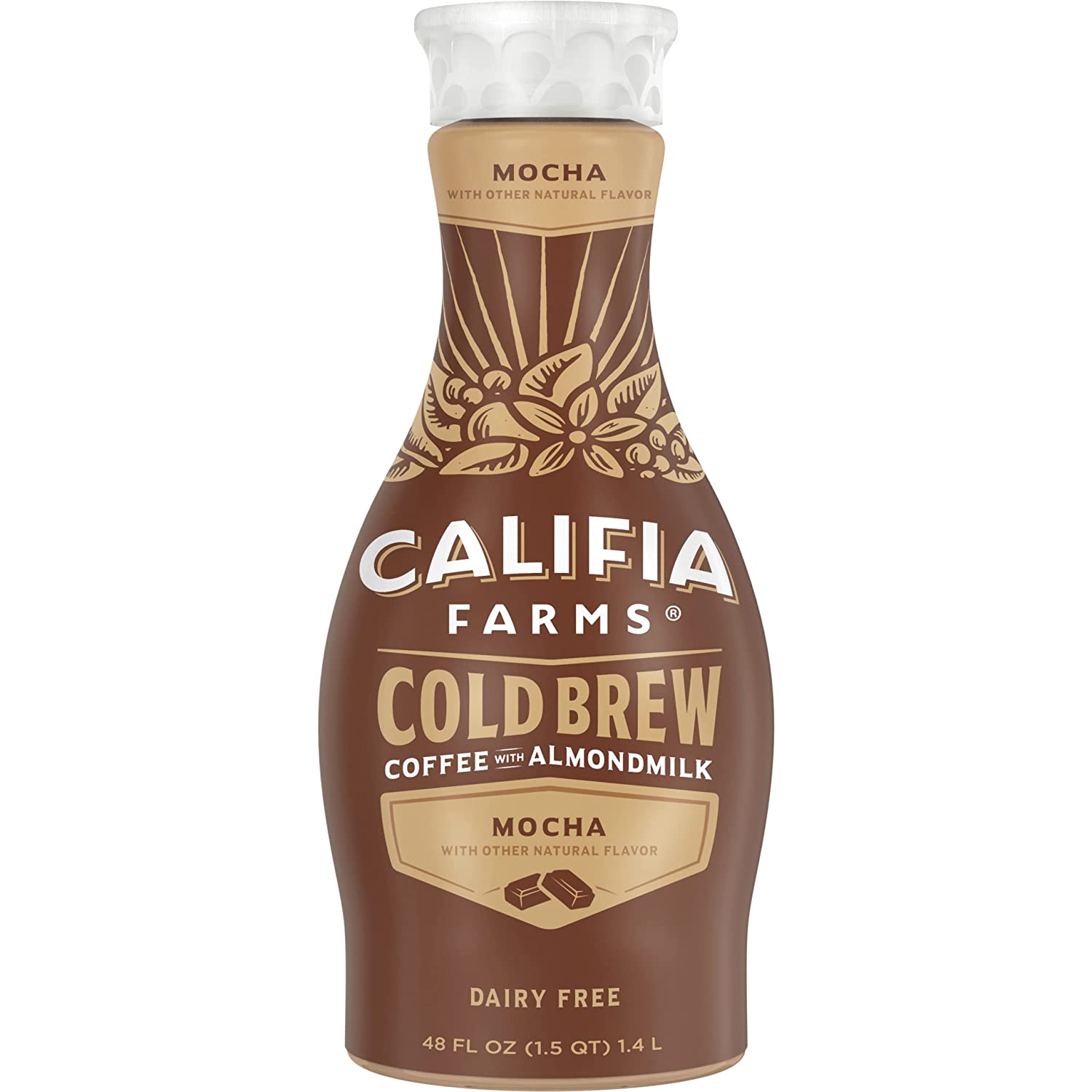 Califia Farms Mocha Cold Brew - Café con leche de almendras, 48 onzas líquidas