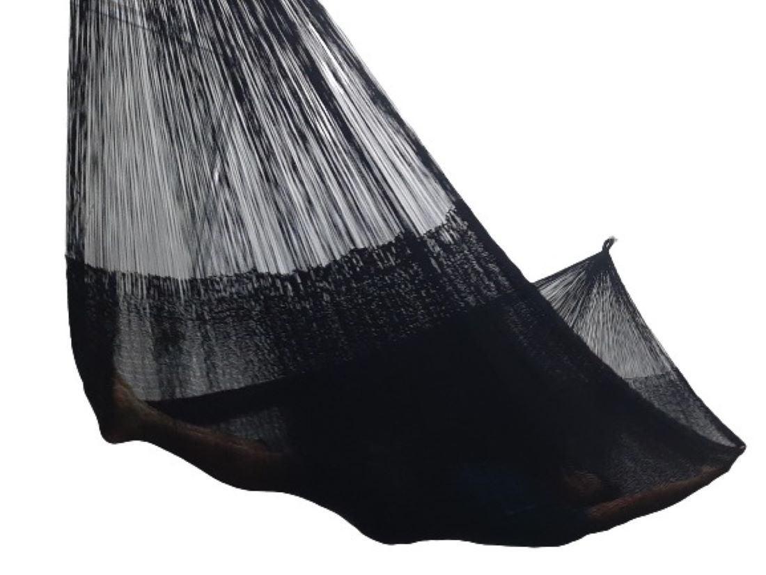 Hamaca de Algodon Tamaño Matrimonial Color Negra.