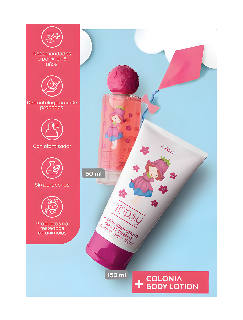 Set Avon Topsy Colonia y Body Lotion Para Niñas