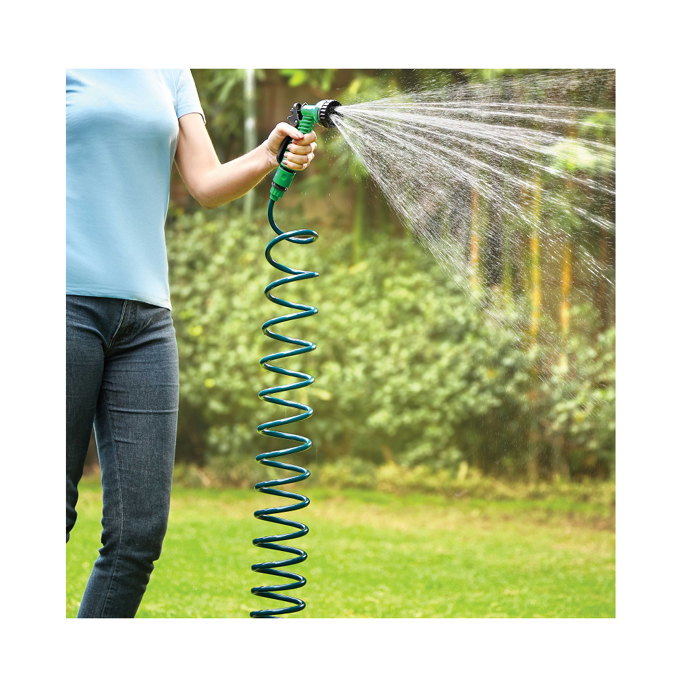 Manguera Espiral Betterware Manguera Expandible 9 Metros Con Pistola Rociadora