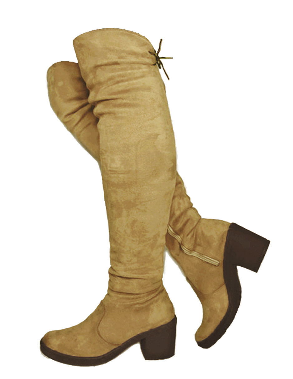 Bota Larga redonda de tacon para mujer, Nyxmart ®