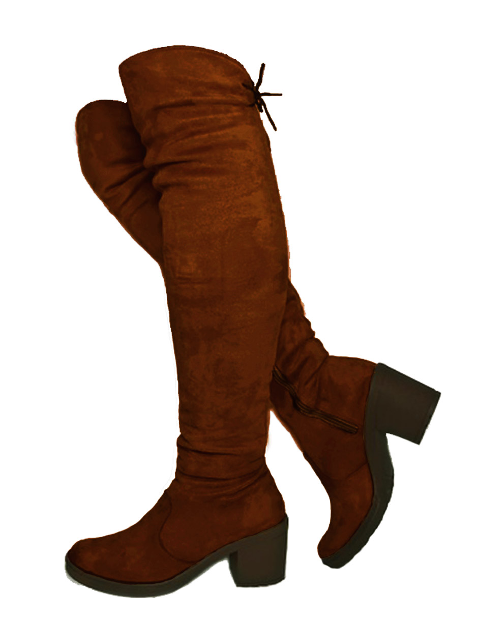 Bota Larga redonda de tacon para mujer, Nyxmart ®