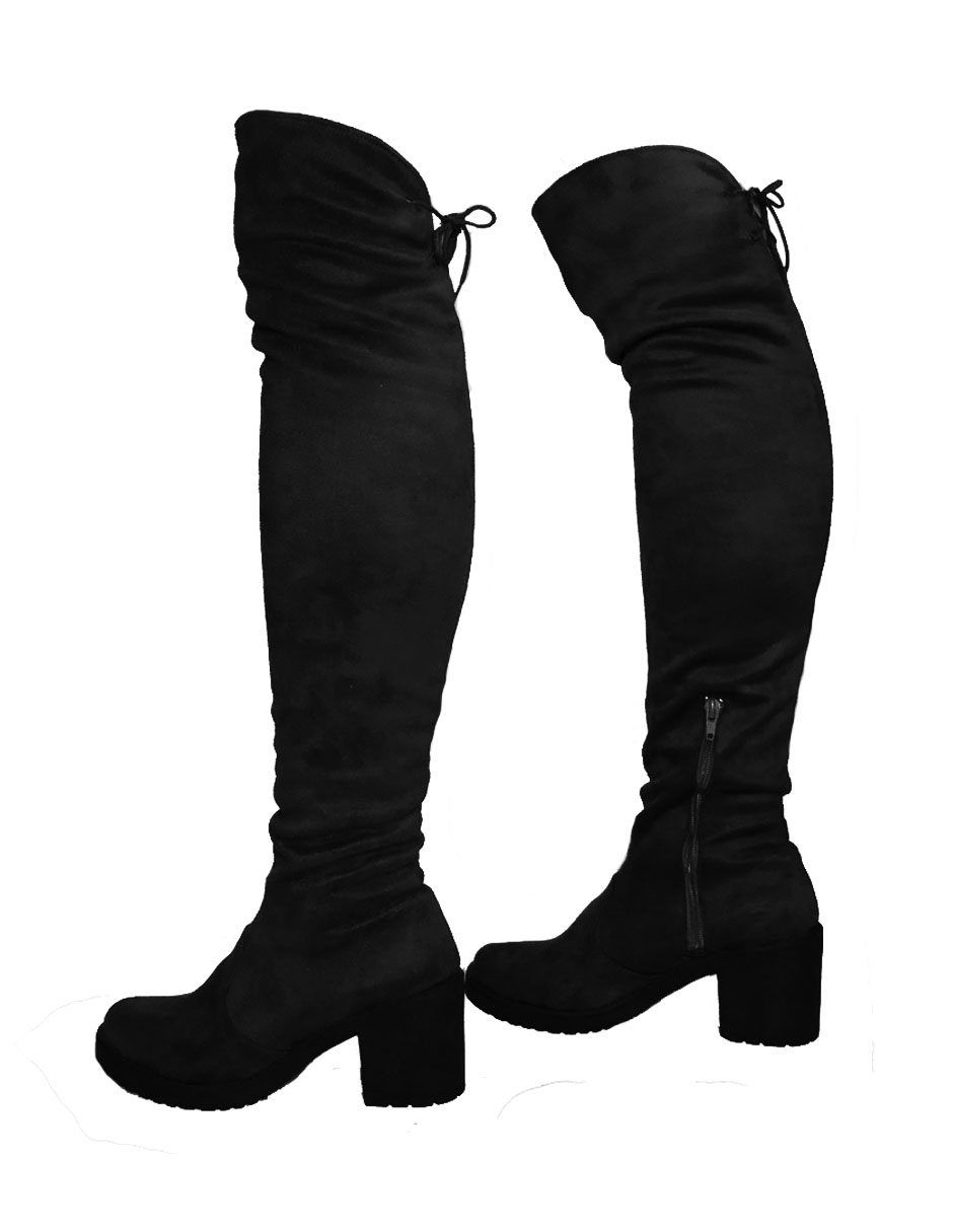 Bota Larga redonda de tacon para mujer, Nyxmart ®
