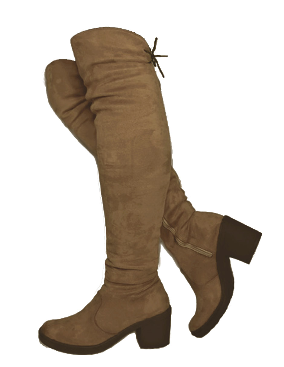 Bota Larga redonda de tacon para mujer, Nyxmart ®