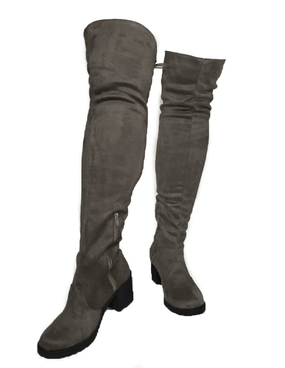 Bota Larga redonda de tacon para mujer, Nyxmart ®