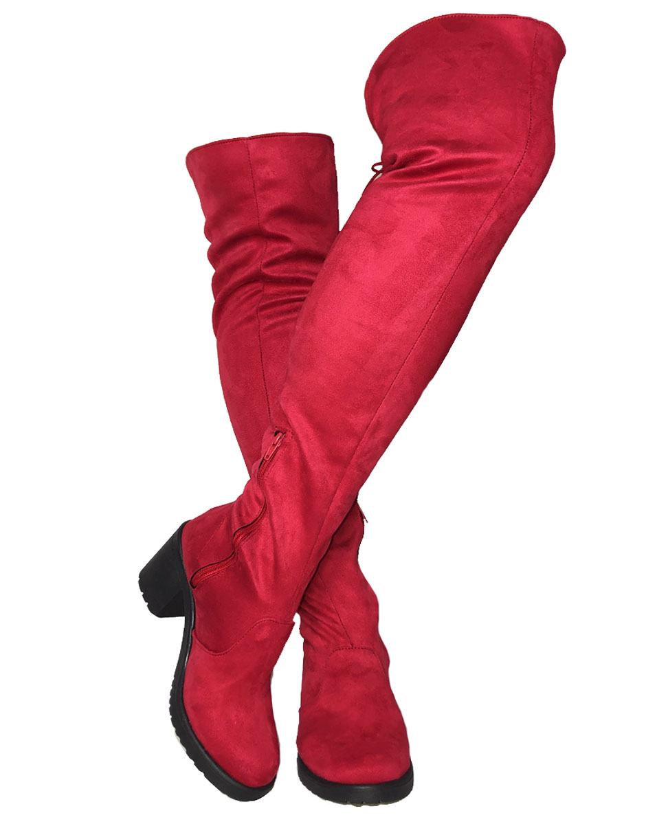 Bota Larga redonda de tacon para mujer, Nyxmart ®