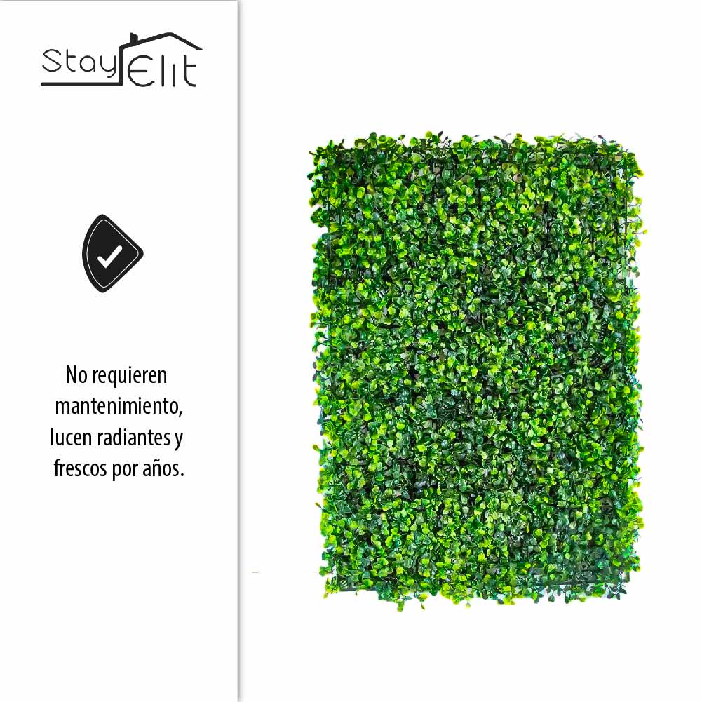 Muro Verde Follaje Artificial 30 PIEZAS De 60x40 Cm