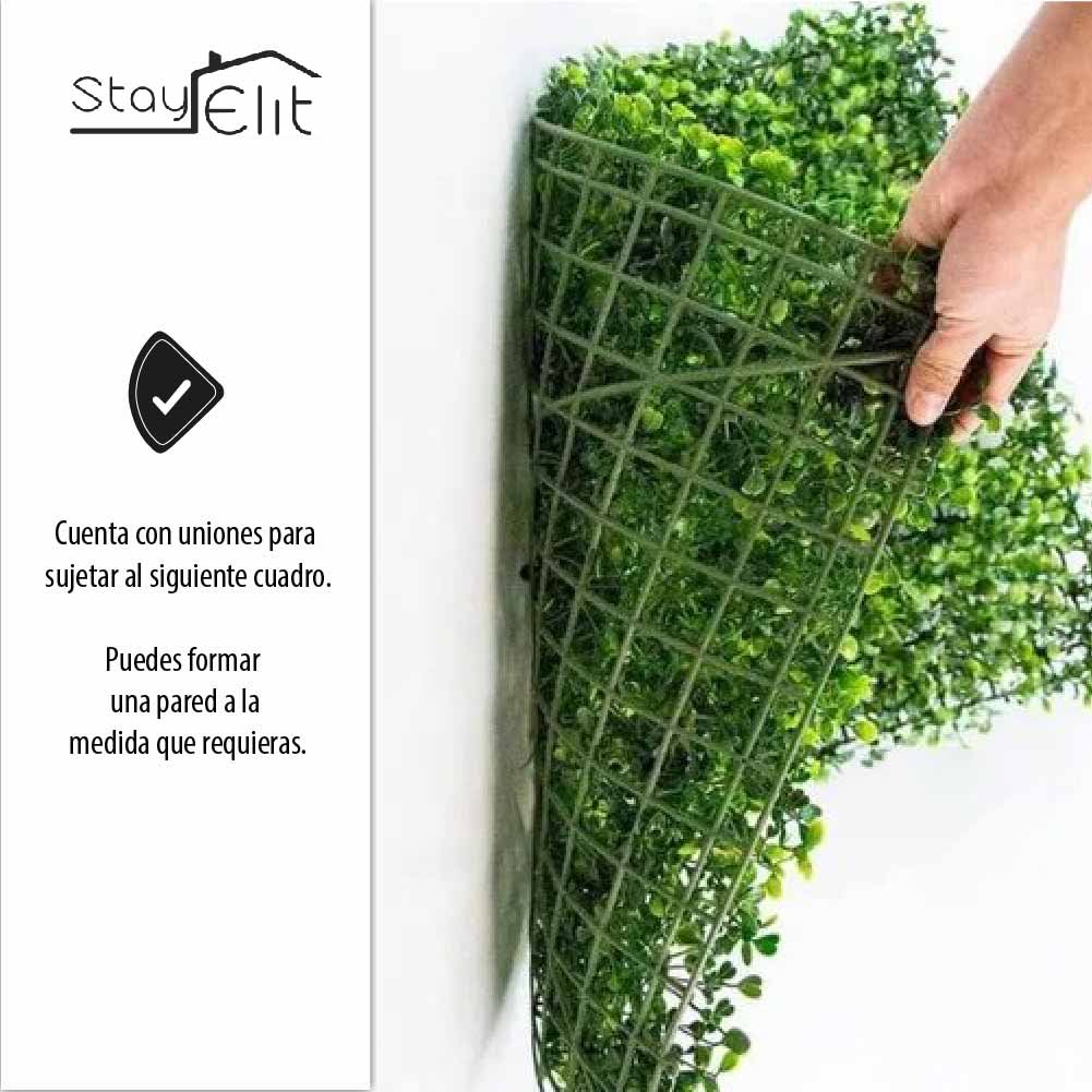 Muro Verde Follaje Artificial 30 PIEZAS De 60x40 Cm