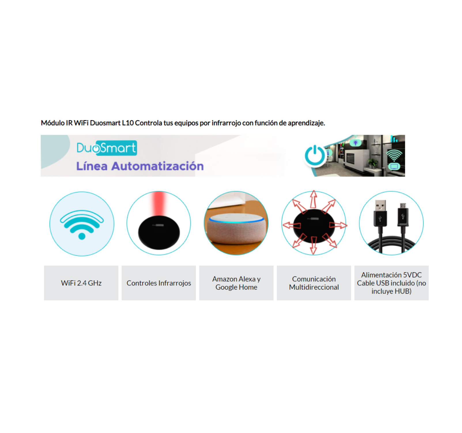 MODULO INFRARROJOR WIFI CONTROLA EQUIPOS QUE USEN CONTROL REMOTO INFRARROJO CON FUNCION DE APRENDIZAJE DE CODIGOS APP