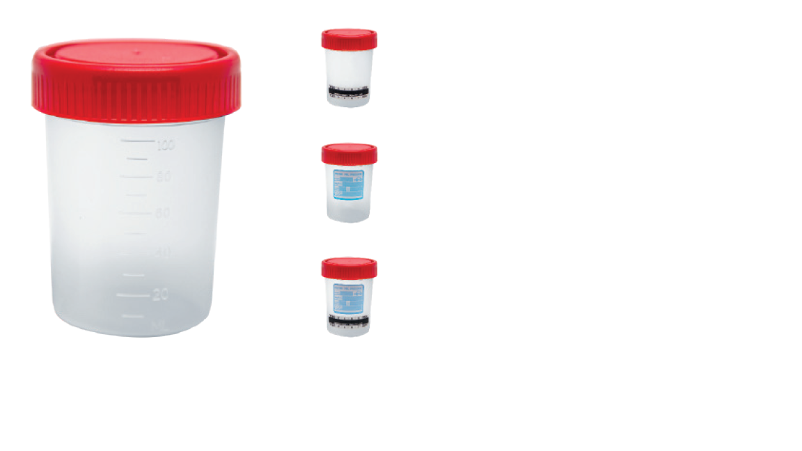 Vaso Recolector De Orina Estéril 100ml Con 25 Piezas