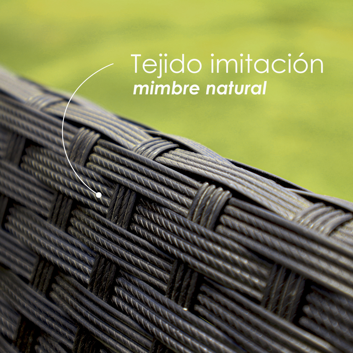 Juego De Sala Para Jardin De Mimbre Negro Cojines Beige