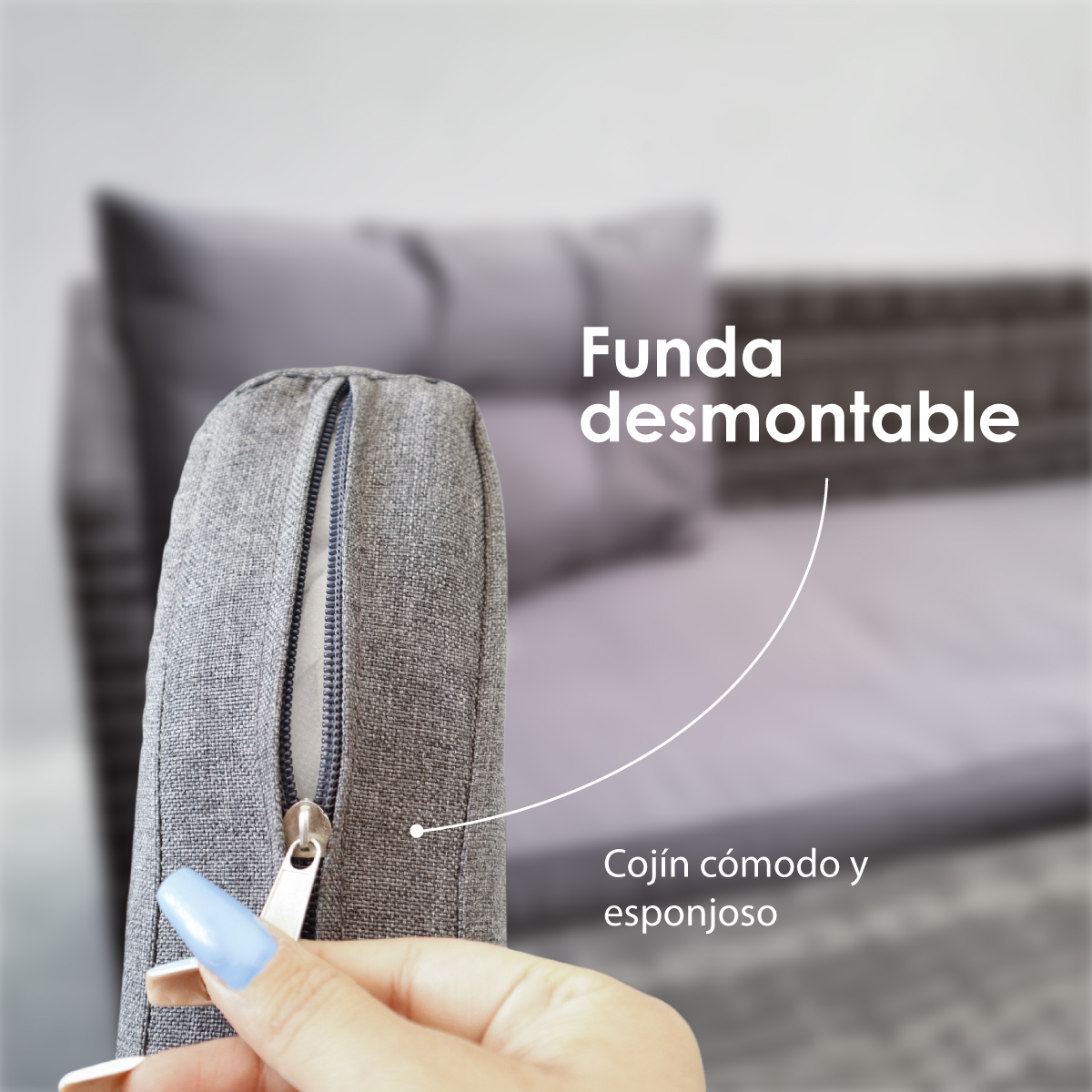 Juego De Sala Para Jardin Esquinera De Mimbre Exteriores