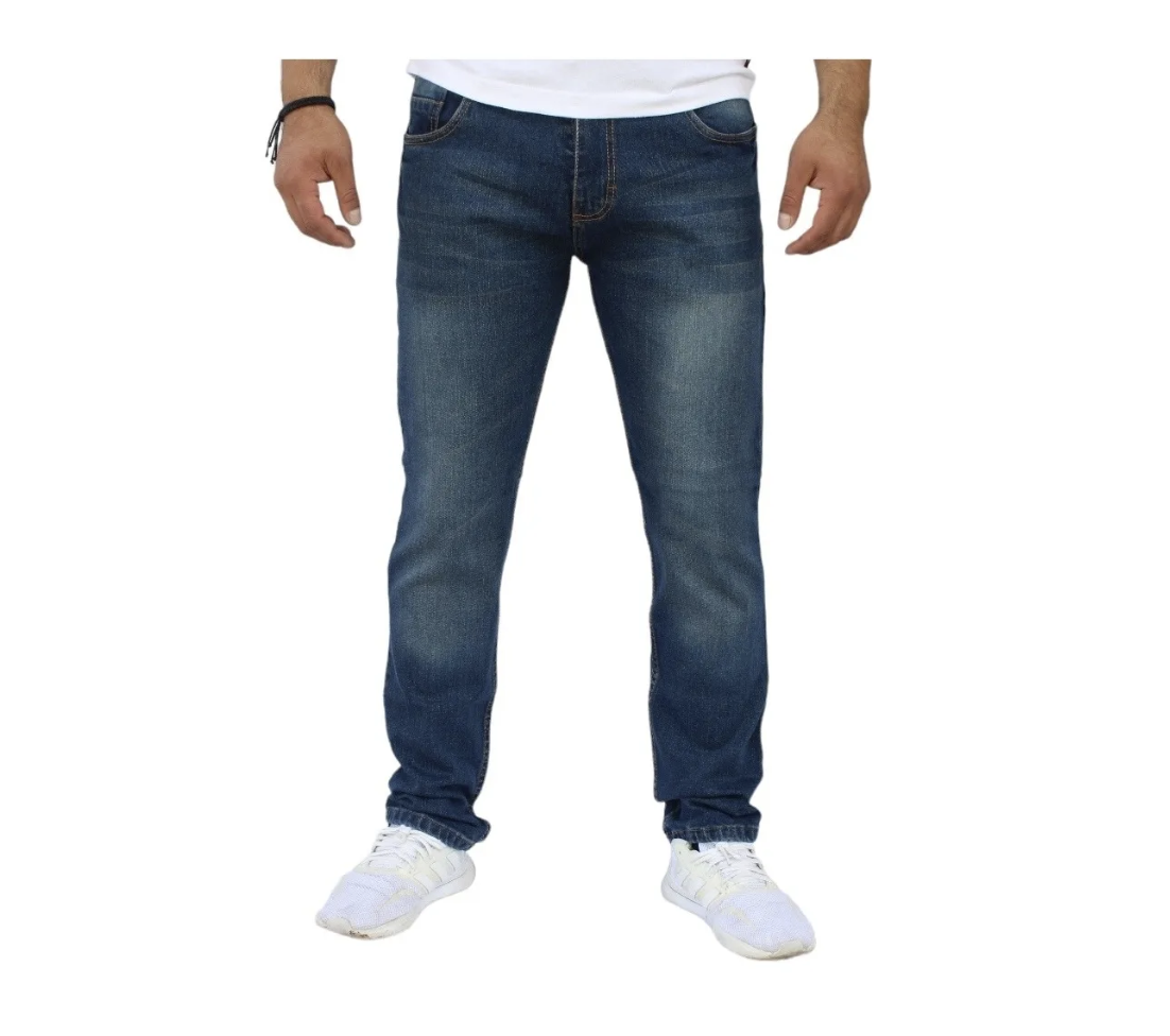 Pantalón Semiskinny de Mezclilla Stretch Gruesa para Hombre John Silver
