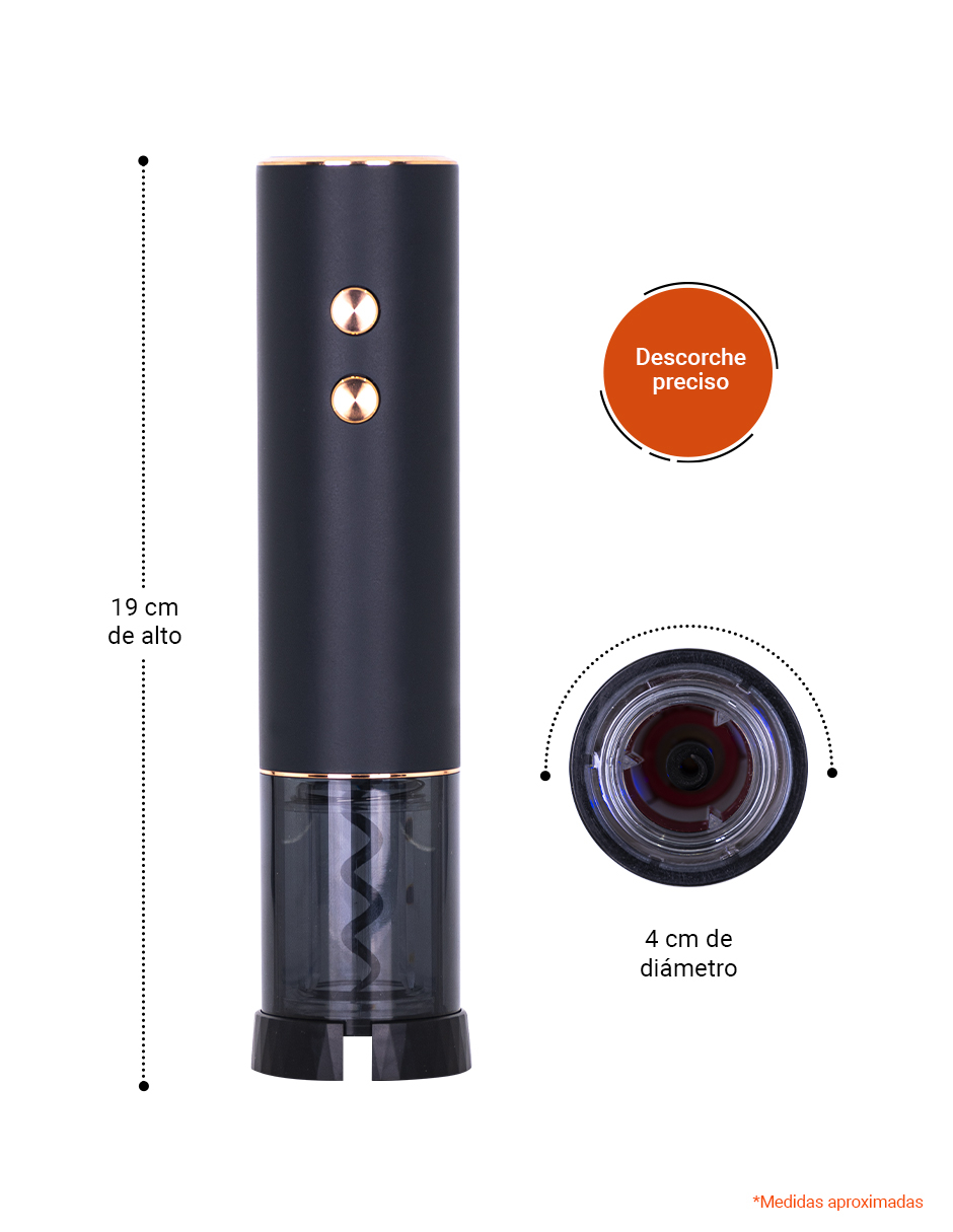 Sacachorchos eléctrico para vino Tutti