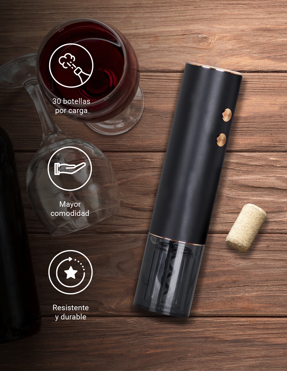 Sacachorchos eléctrico para vino Tutti
