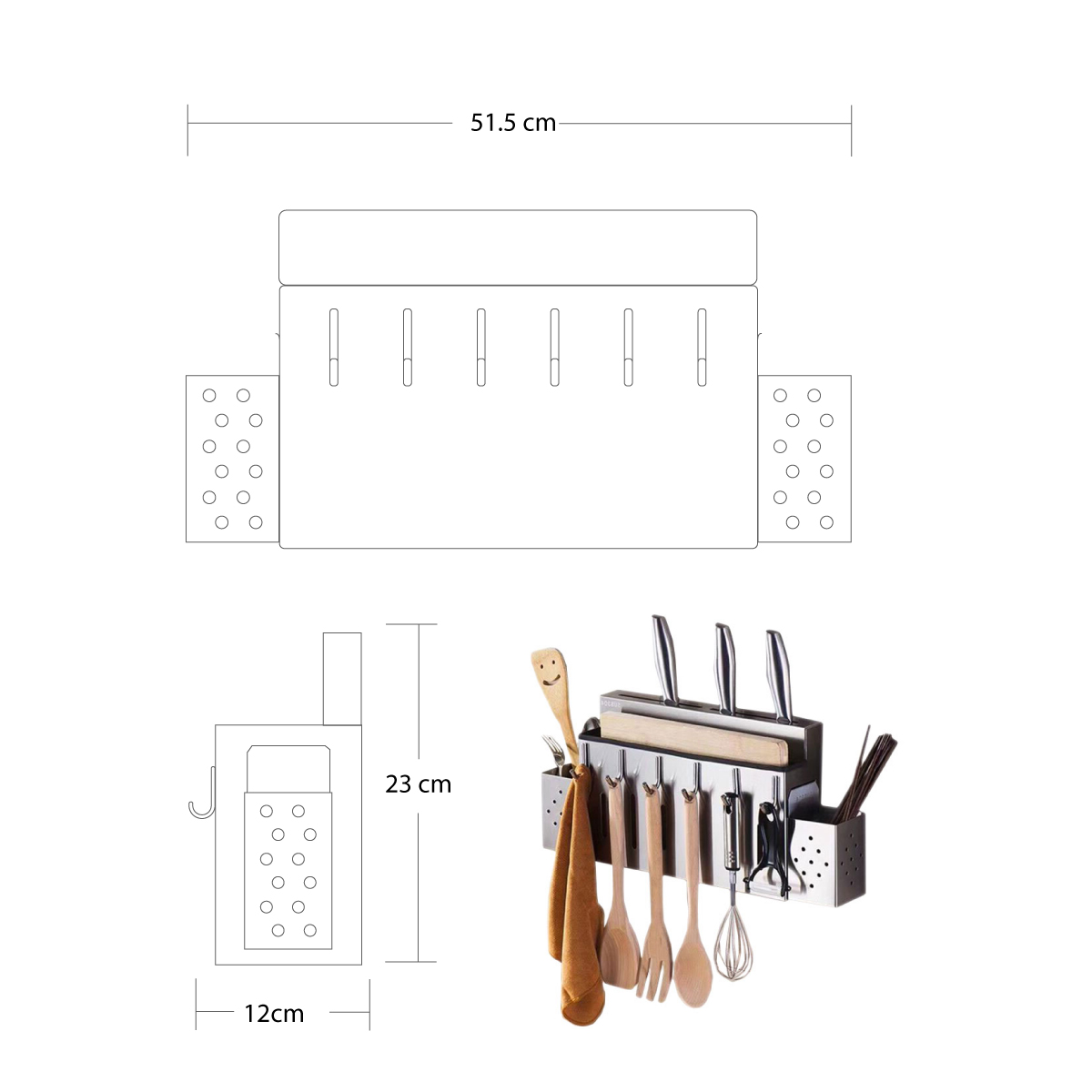Estante Organizador De Utensilios De Cocina Multifuncional