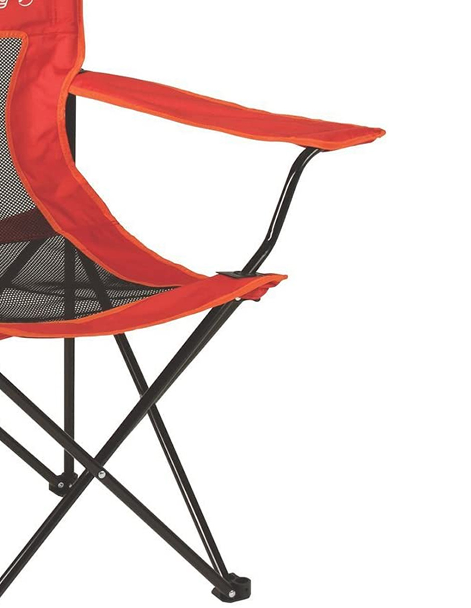 Silla Plegable Coleman Con Brazos, Color Rojo