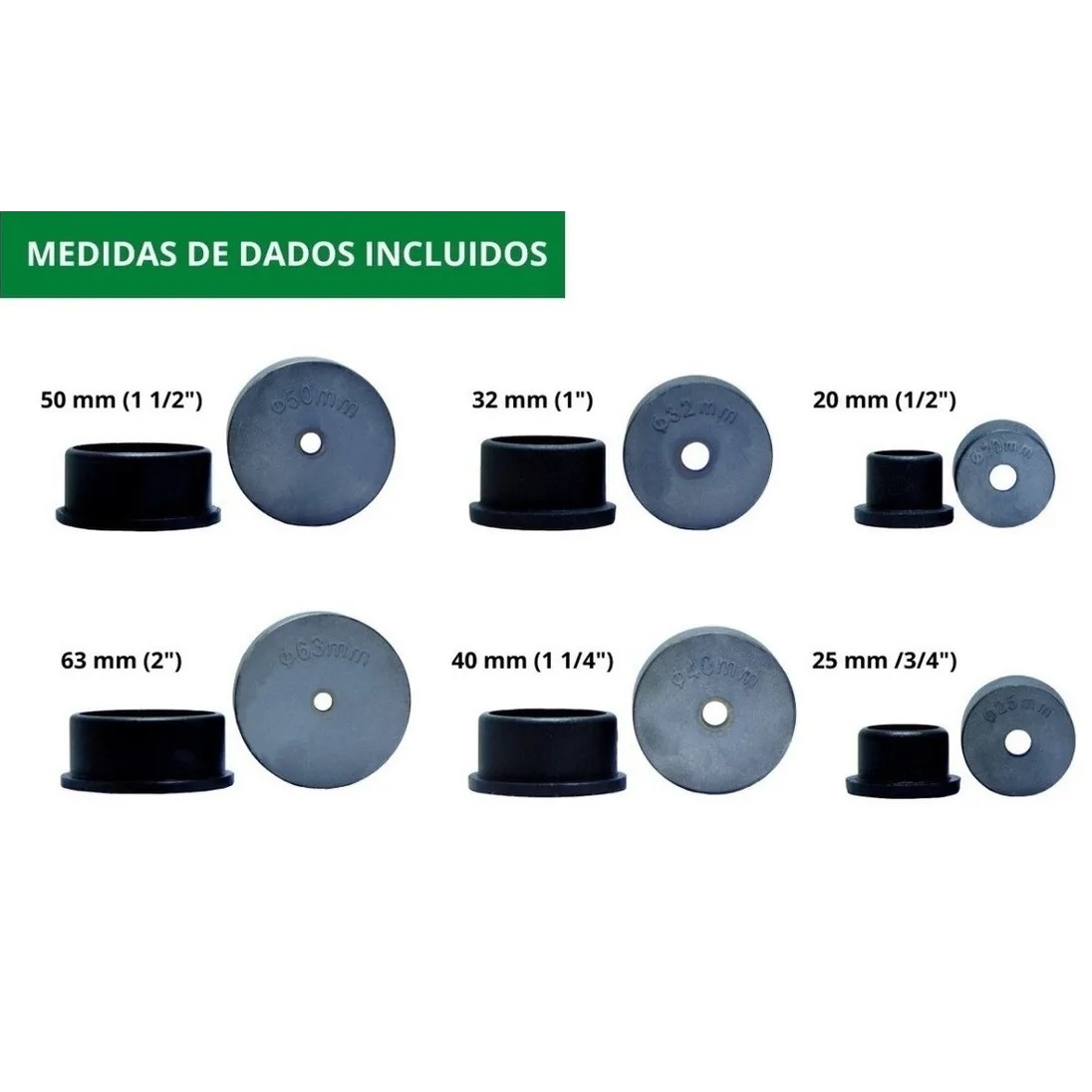 Kit De Termofusora Incluye 6 Dados Y Tijera Cortatubo 