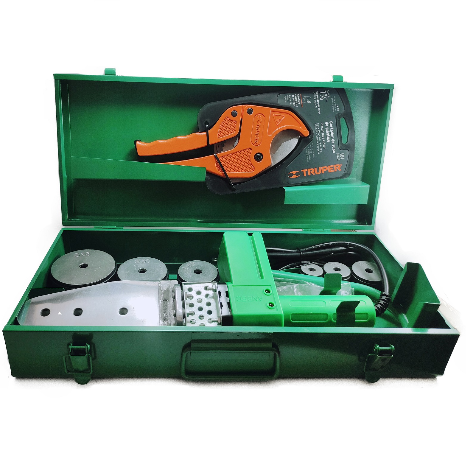 Kit De Termofusora Incluye 6 Dados Y Tijera Cortatubo 