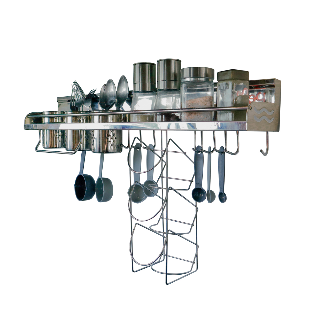 Estante Multifuncional De Cocina Para Pared Organizador 3 Vasos