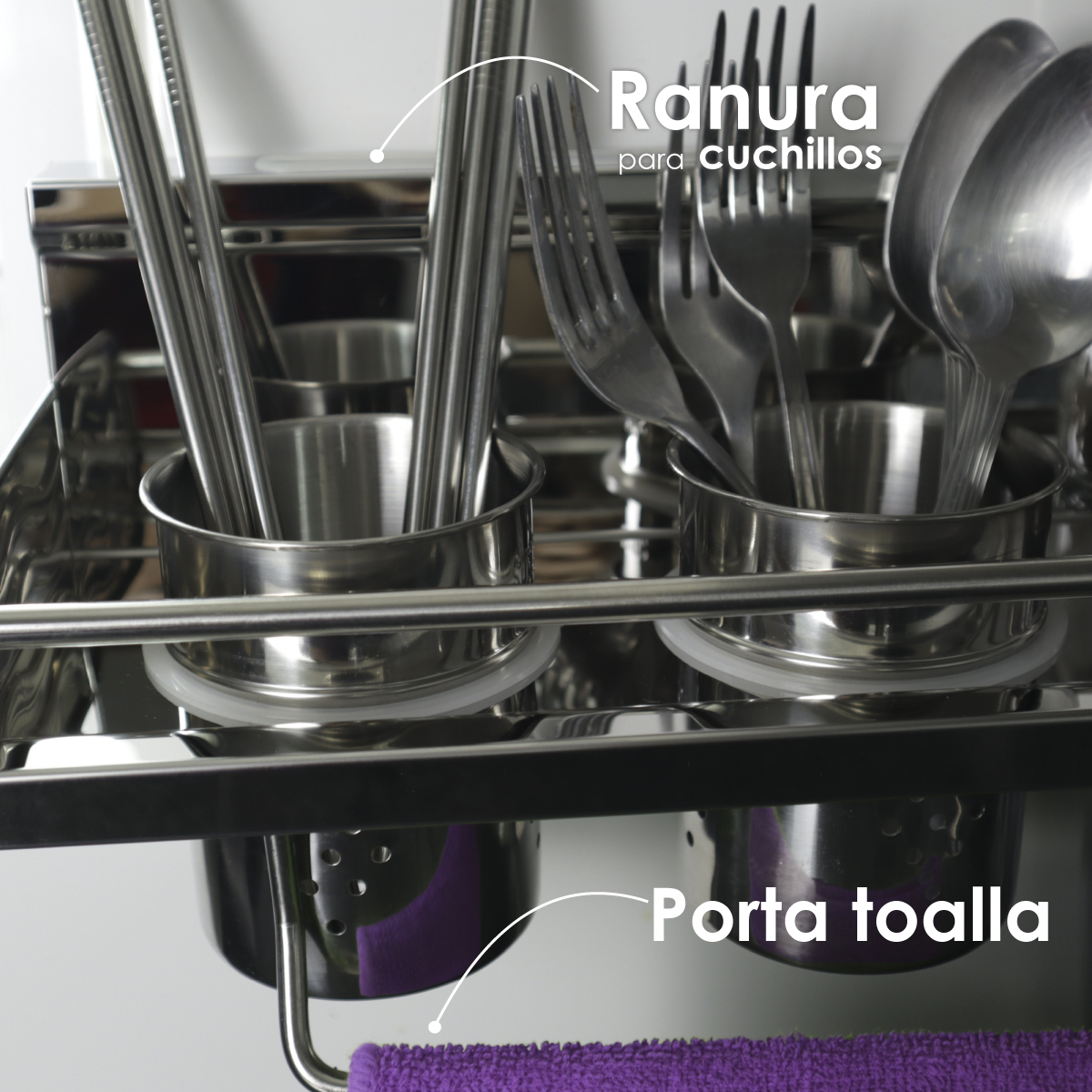 Estante Multifuncional De Cocina Para Pared Organizador 3 Vasos
