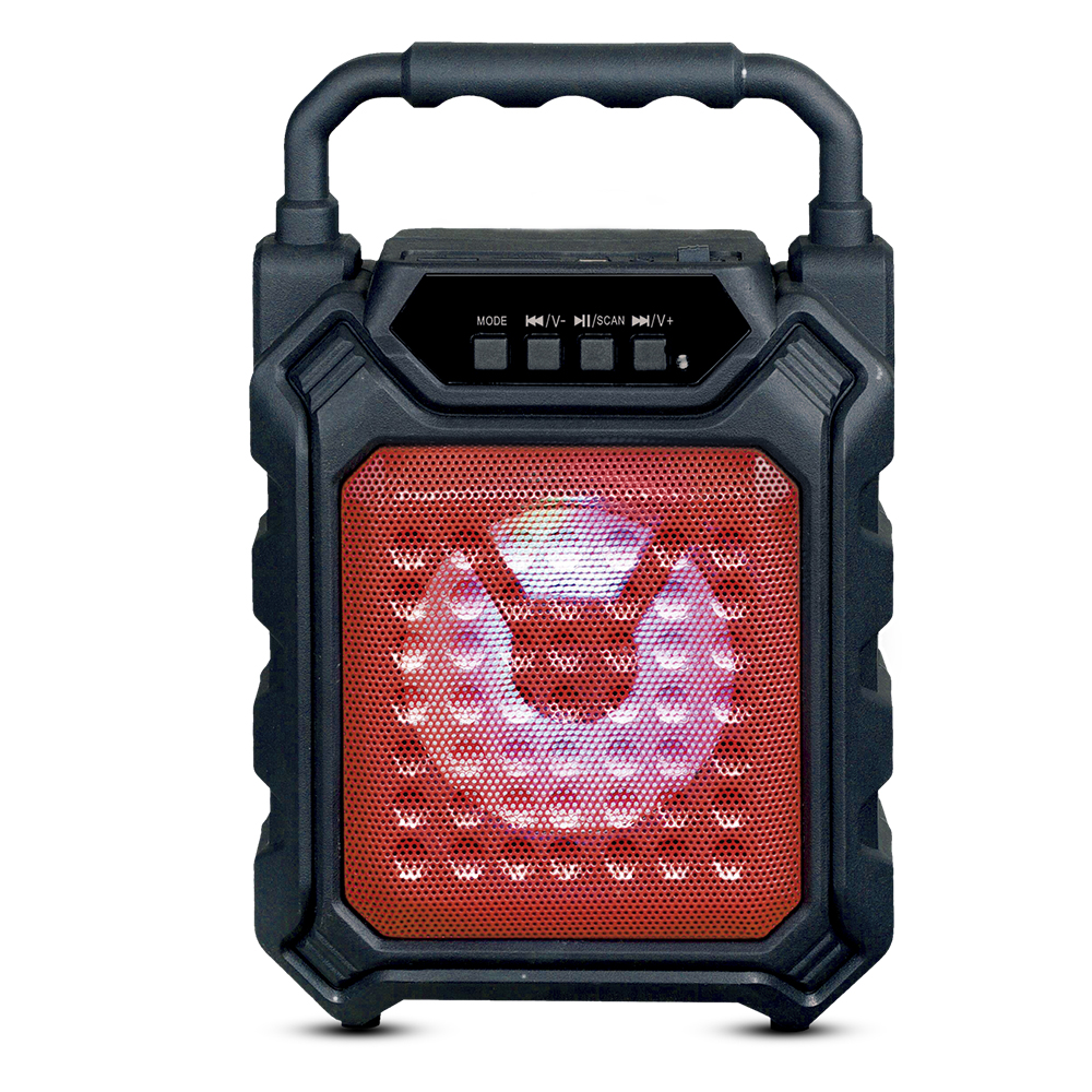 Bocina Portátil Con Luz Led Connect Stf Color Negro