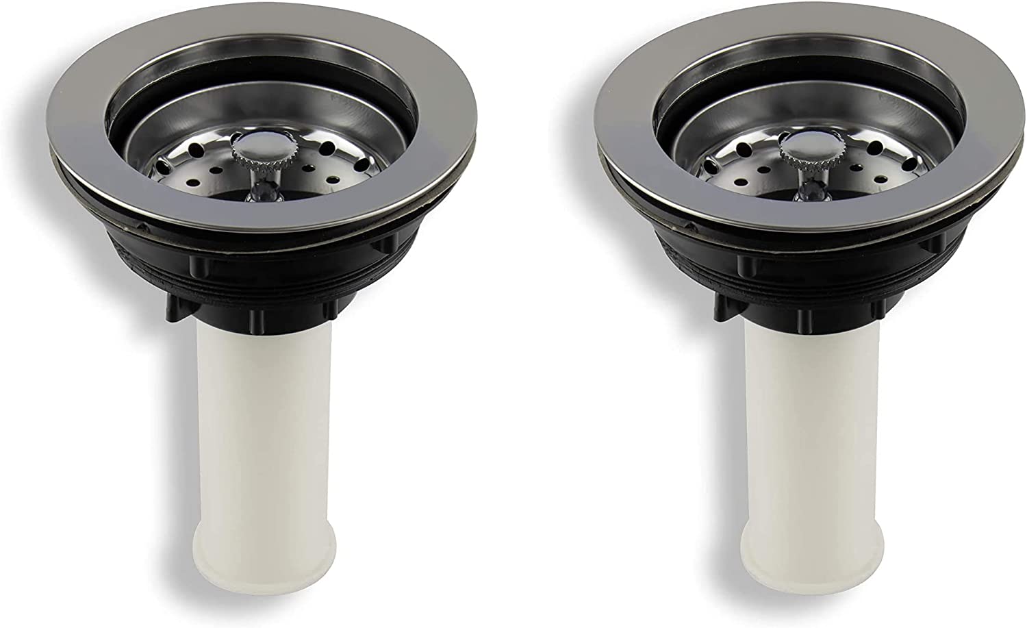 Tarja Doble en Acero inoxidable 84cm x 48cm con Kit de Instalación (Tarja para empotrar).