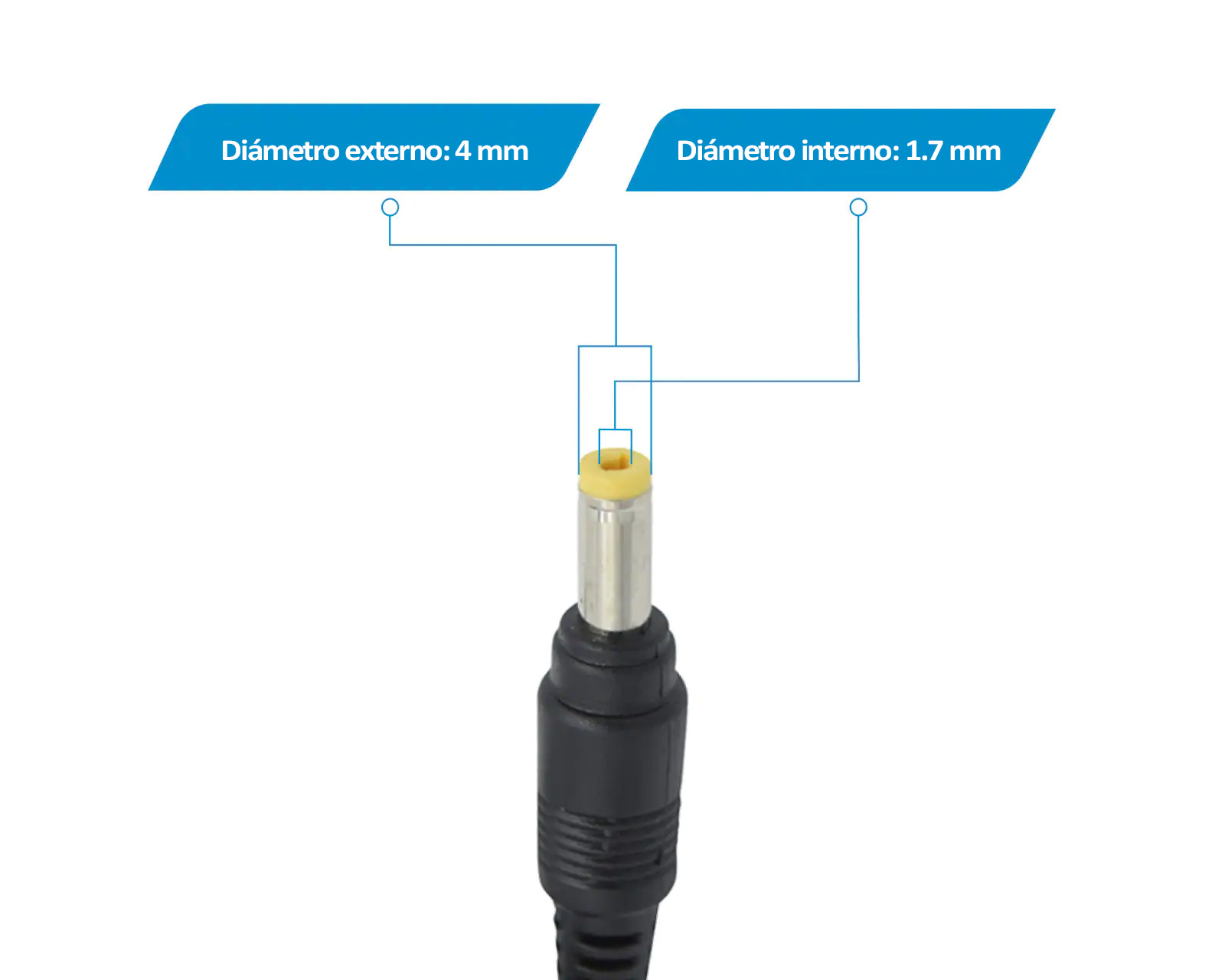 Cargador para Tablet Punta Amarilla 4mm 1A 5V
