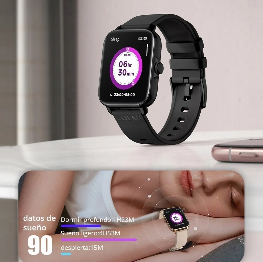 Smartwatch Reloj Inteligente Oxímetro Deportivo Negro Ritmo Cardiaco Para  Hombre Correa Intercambiable Silicona Serie 7 Caja