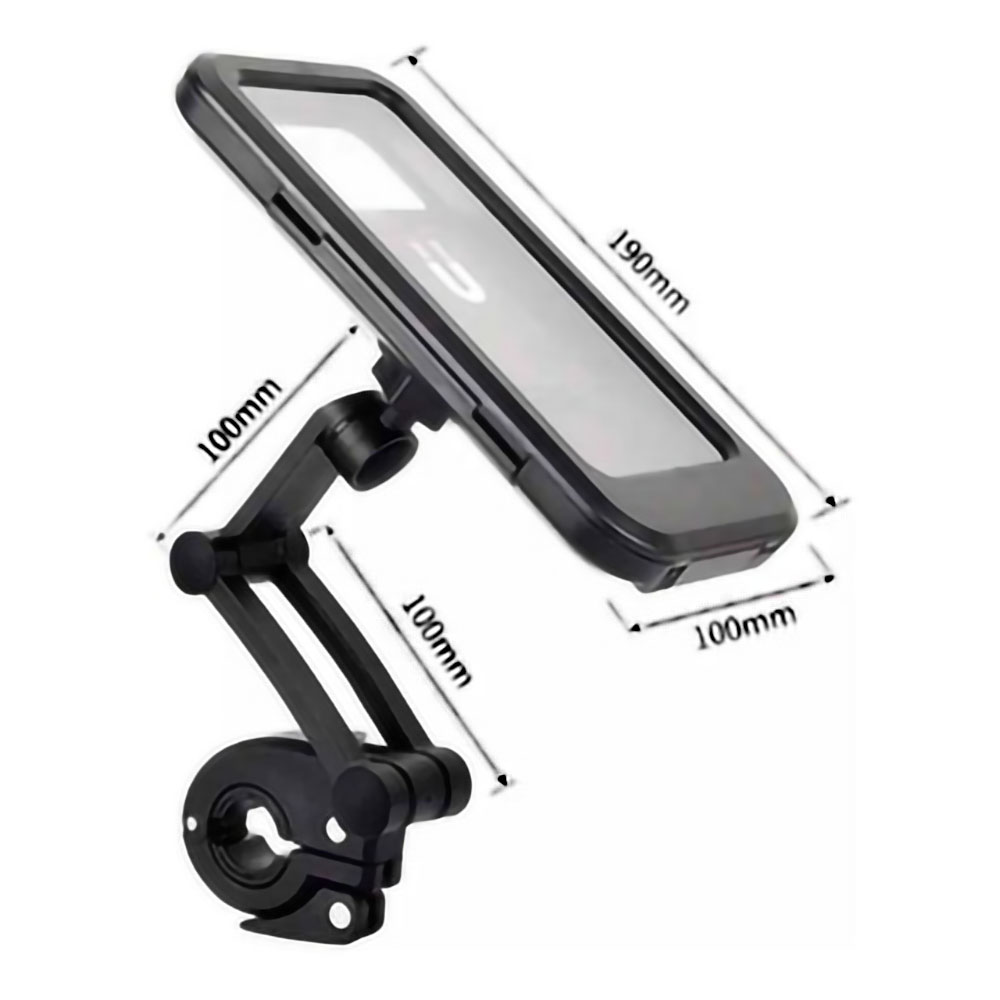 Soporte Celular Impermeable Rígido Motocicleta Manubrio Cuello Ajustable