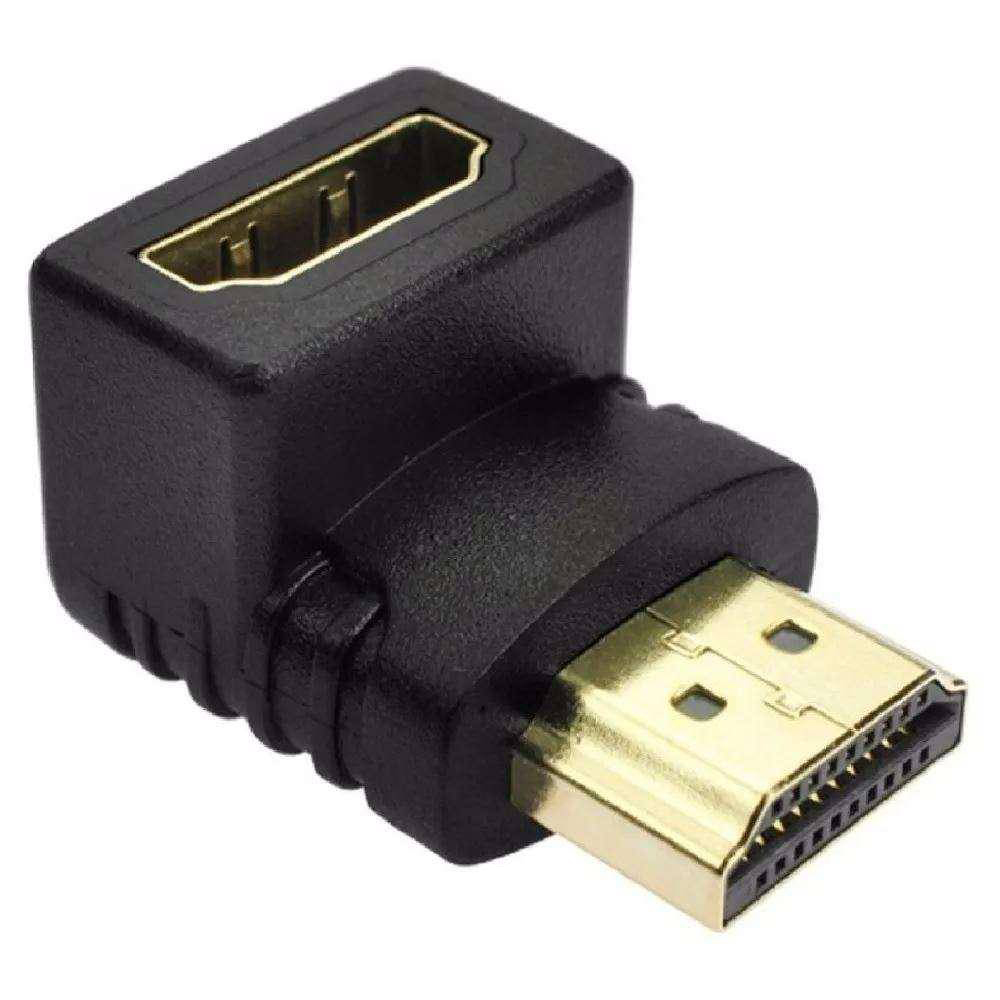 Adaptador Codo Cople HDMI Macho a Hembra 90 Grados