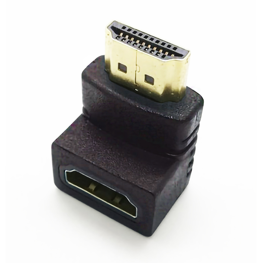 Adaptador Codo Cople HDMI Macho a Hembra 90 Grados