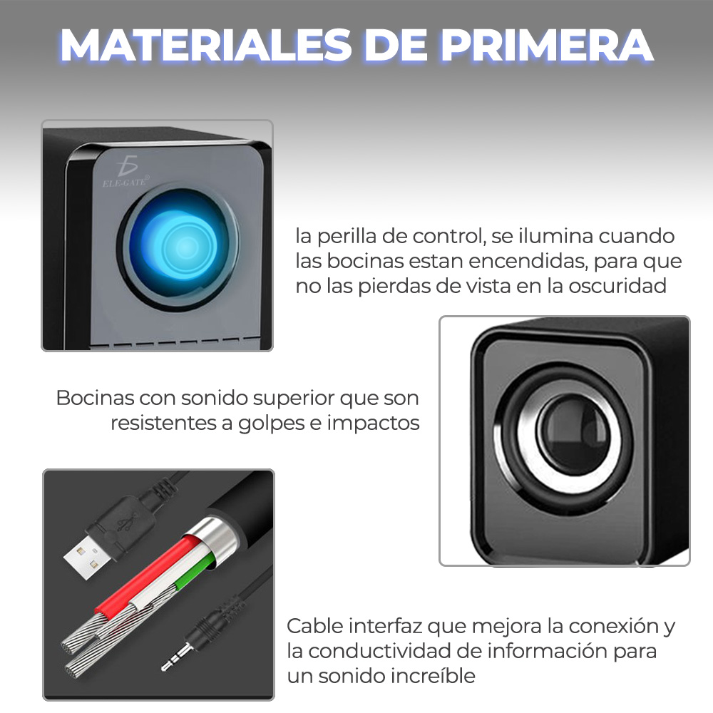 Bocinas para PC Computadora Auxiliar 2.1 Canales Subwoofer