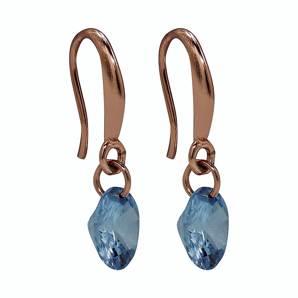 Aretes Colgantes Dorados ADELSTEN en Chapa de Oro Rosa y SWAROVSKI ELEMENTS INCLUYE DE REGALO ARETES DIAMOND Y CAJA PARA REGALO