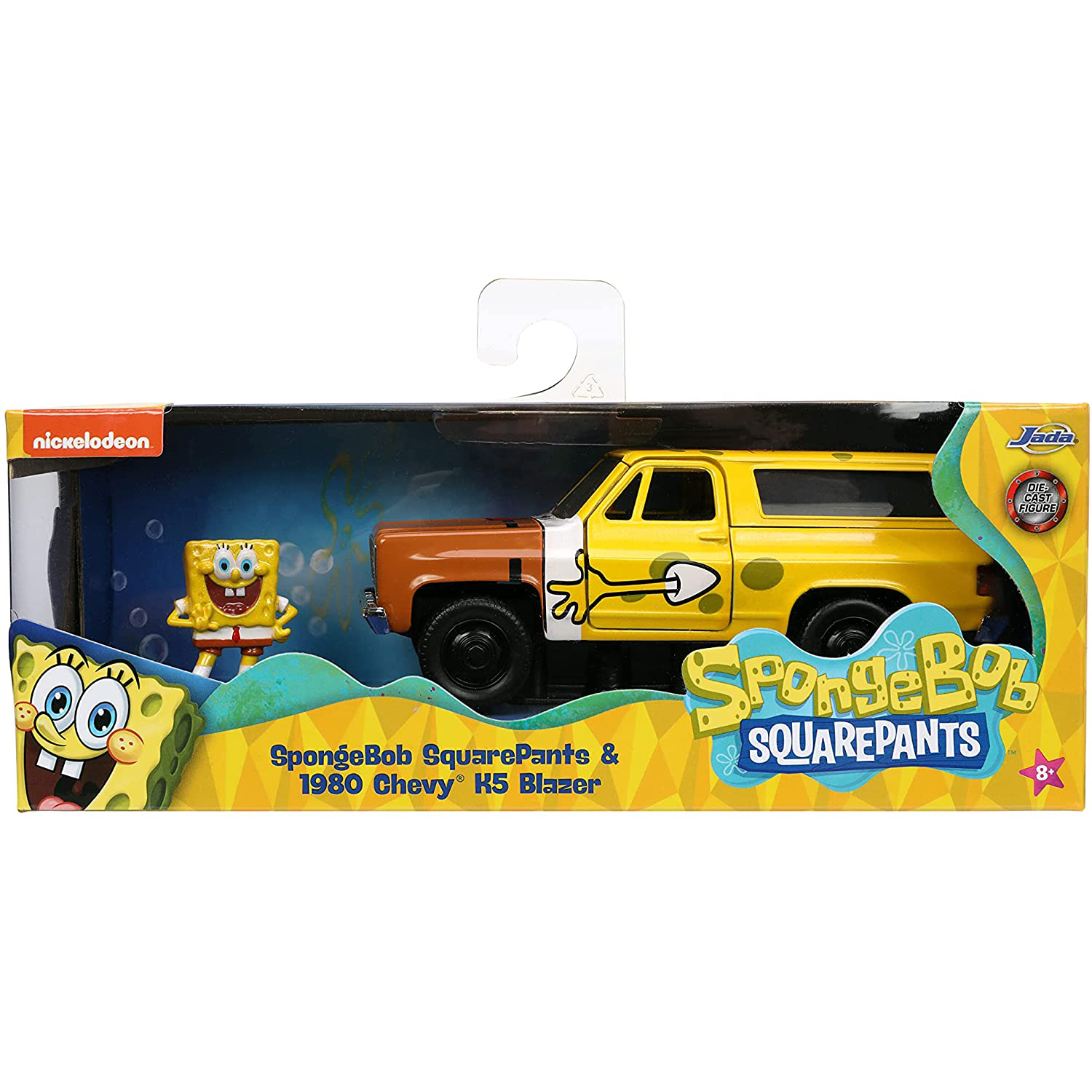 1980 Chevy K5 Blazer con Figura SpongeBob SquarePants Bob Esponja Jada Toys Escala 1:32