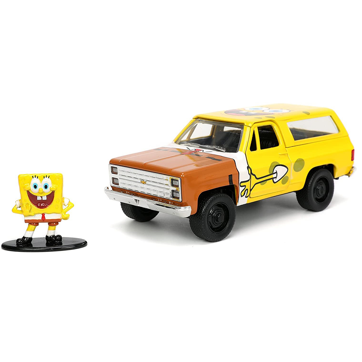 1980 Chevy K5 Blazer con Figura SpongeBob SquarePants Bob Esponja Jada Toys Escala 1:32