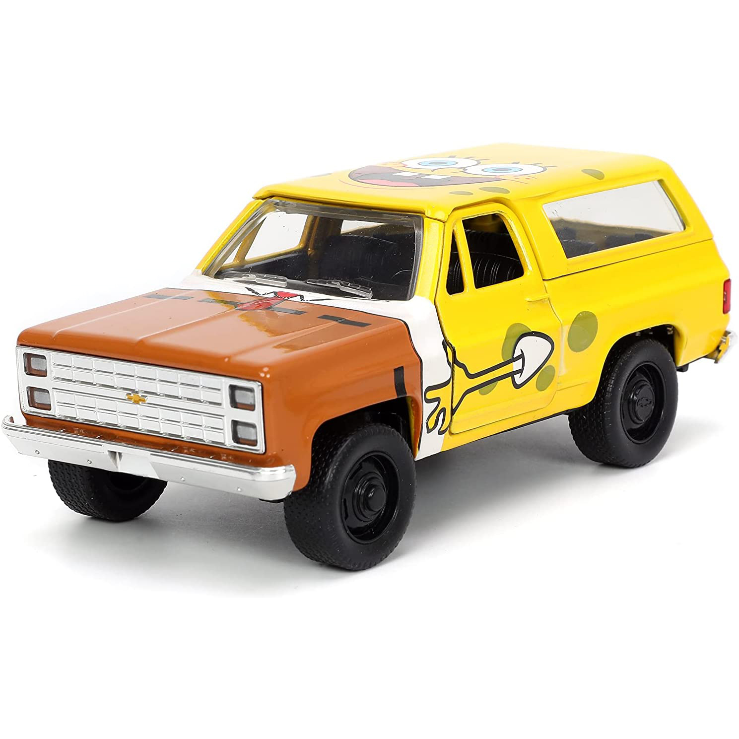 1980 Chevy K5 Blazer con Figura SpongeBob SquarePants Bob Esponja Jada Toys Escala 1:32
