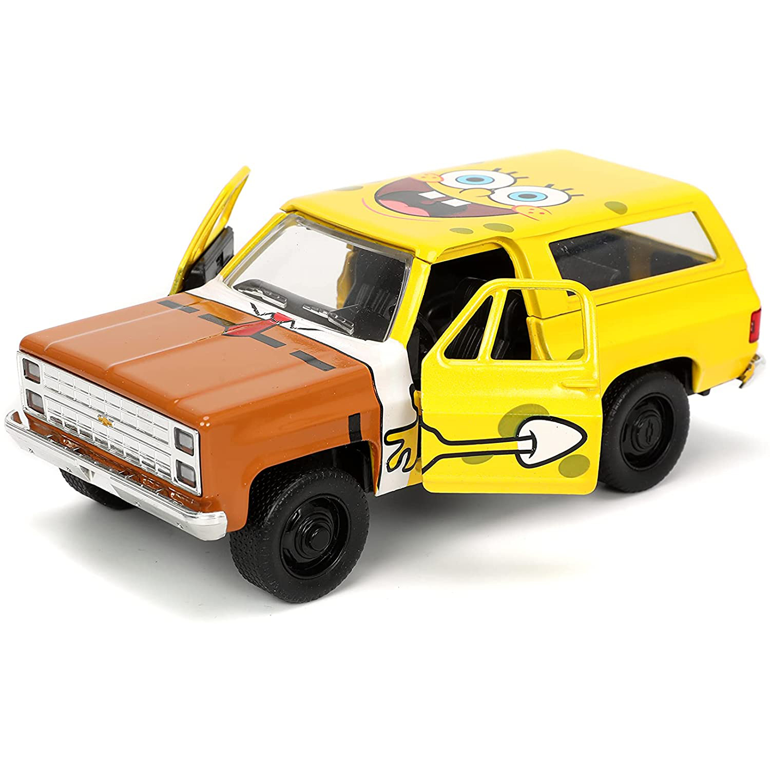 1980 Chevy K5 Blazer con Figura SpongeBob SquarePants Bob Esponja Jada Toys Escala 1:32
